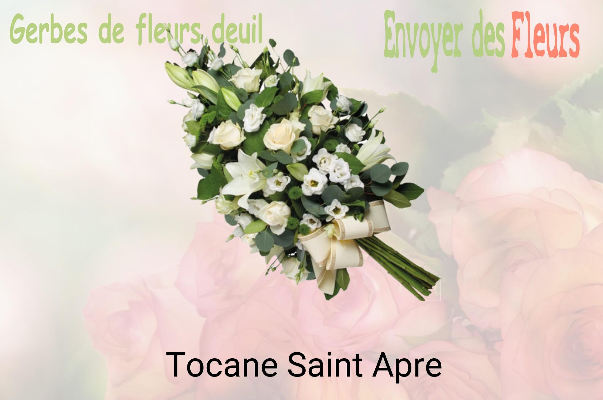 Gerbe de fleurs de deuil livrée à Tocane-Saint-Apre